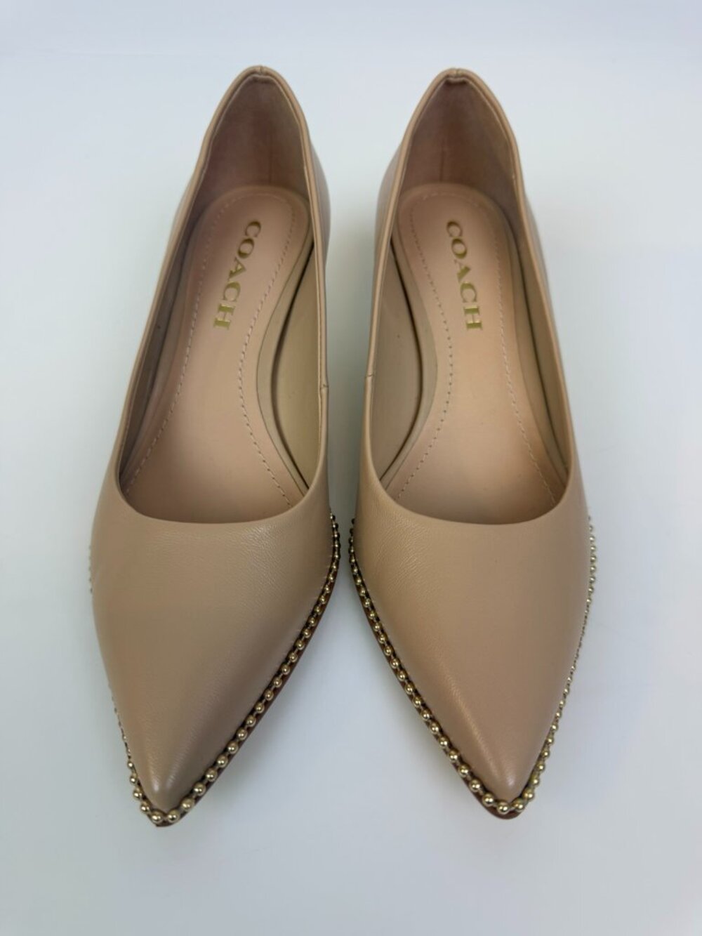COACH Beige Waverly Leather Pumps J2-16